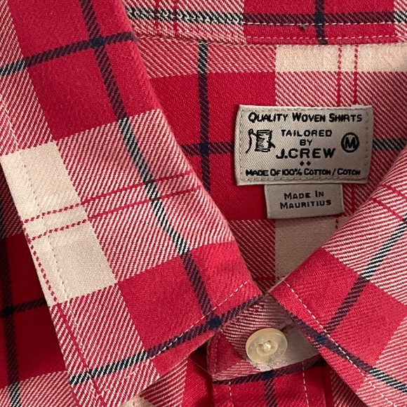 J.Crew cotton plaid shirt - size medium - Picture 3 of 5